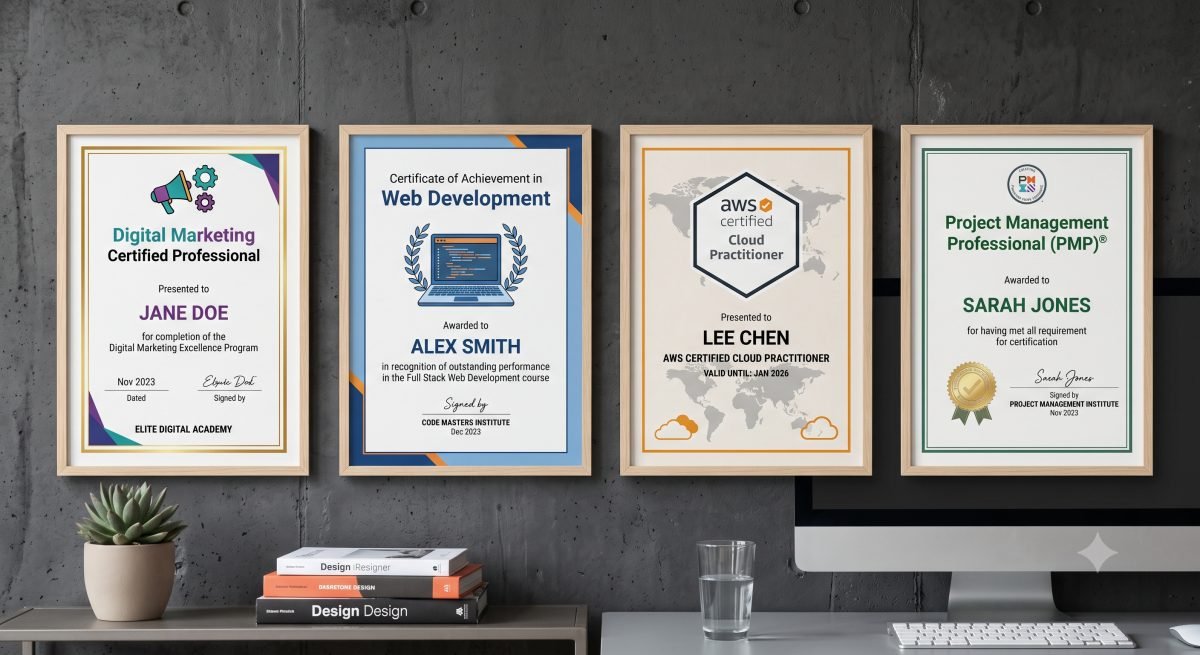 Certificate with Frame