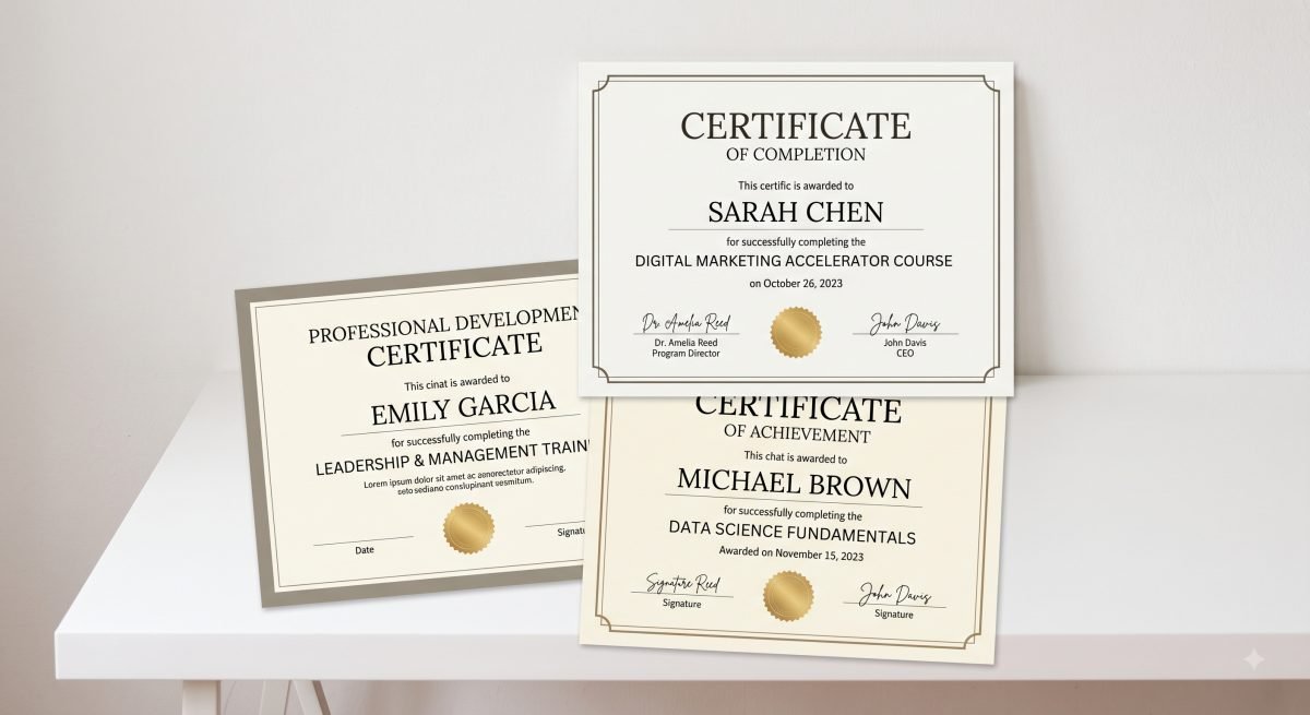 Certificates